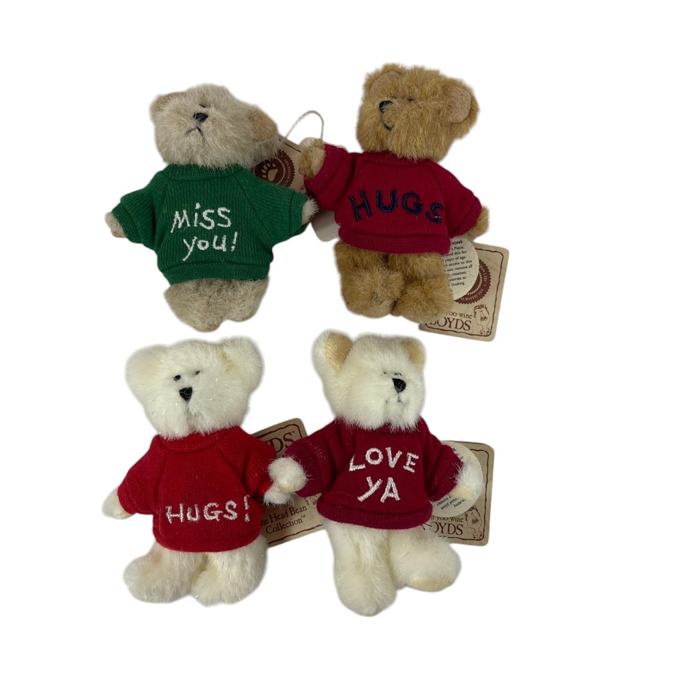 Boyds Bears Mini Sayings Message Thinking of Ya Plush Stuffed Toy Lovey Lot